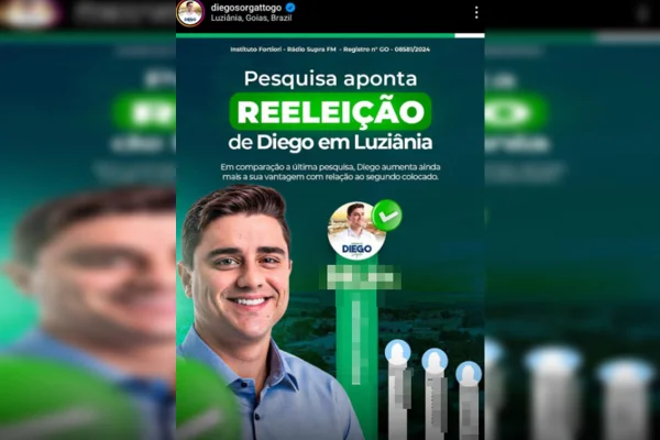 Foto colorida de card com publicação de campanha