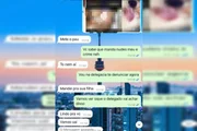 Em uma das mensagens, após divulgar o vídeo da ex, o homem fala: "Mete o pau" Em uma das mensagens, após divulgar o vídeo da ex, o homem fala: "Mete o pau"
