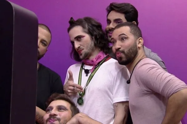 Homens maquiados no BBB