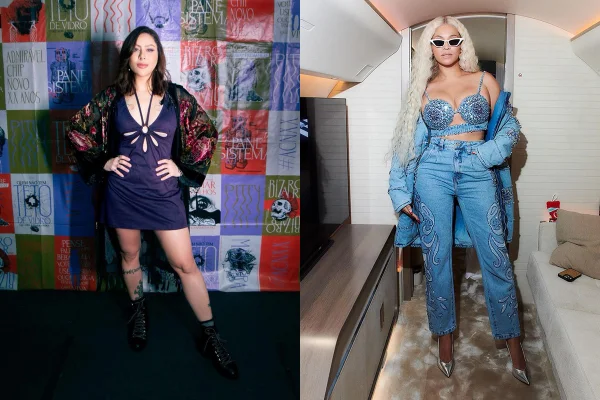 Montagem com fotos coloridas de Pitty e Beyoncé - Metrópoles