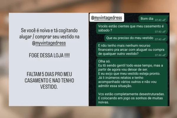 Loja de noivas: proprietária relata ameaças após não entregar vestidos