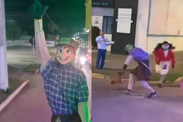 Chaves da Carreta Furacão é atacado por vira-lata caramelo