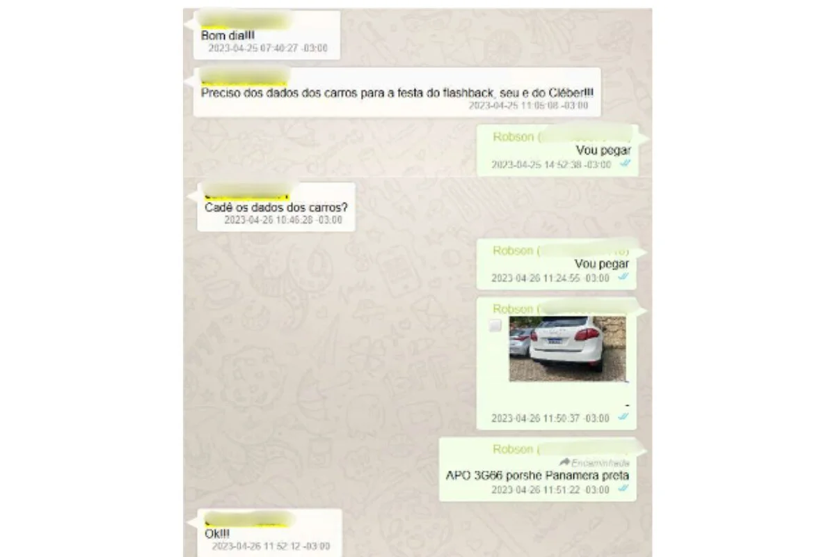 Em mensagens, coronel garantia vagas para amigos em eventos Em mensagens, coronel garantia vagas para amigos em eventos