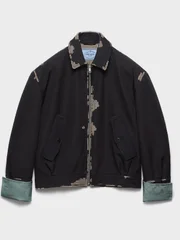 Bonded leather and houndstooth jacket à venda por aproximadamente R$ 17.500 Bonded leather and houndstooth jacket à venda por aproximadamente R$ 17.500