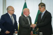 Presidente Lula, presidente do STF, ministro Edson Fachin, e procurador-geral da República, Paulo Gonet