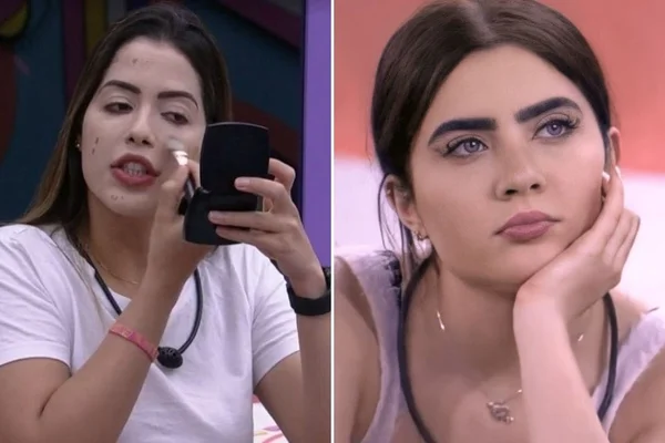 montagem de duas mulheres com maquiagem
