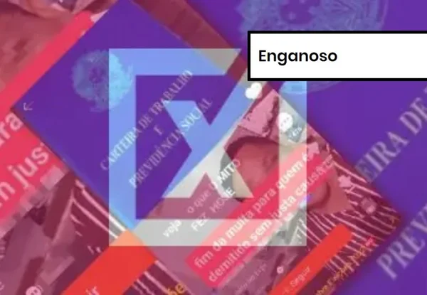 Imagem colorida de postagem enganosa sobre