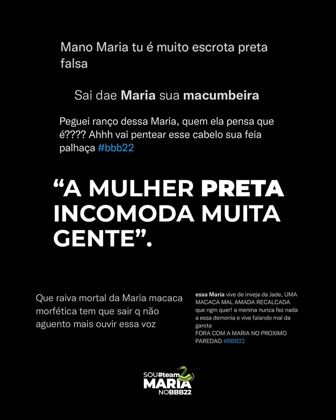 A equipe de Maria denunciou ataques racistas à sister A equipe de Maria denunciou ataques racistas à sister