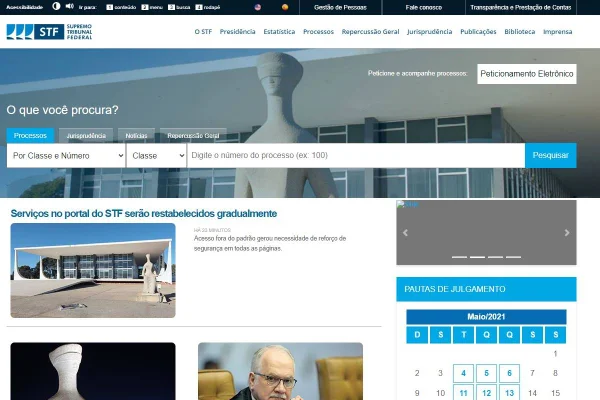 Site do STF