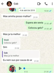 Conversa de Gabriel com a mãe, Clarisse. Conversa de Gabriel com a mãe, Clarisse.