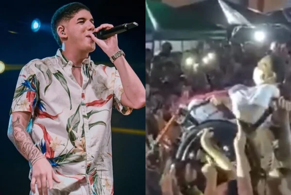 Zé Vaqueiro chama fã cadeirante ao palco e momento emociona o público
