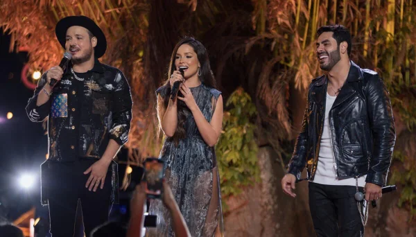 Juliette canta com Israel e Rodolffo em gravação de DVD