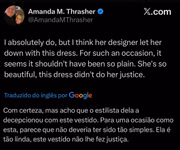 Comentário de usuário no X