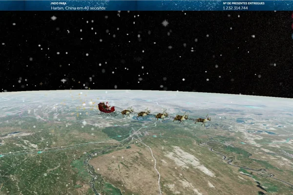 Site acompanha trenó do Papai Noel “em tempo real” pelo mundo. Confira