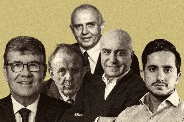 arte com homens de terno