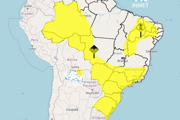 Alerta amarelo prevê tempestades nesta quinta-feira (22)