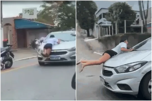 carro atropela mulher em rua
