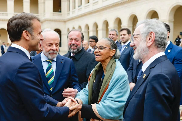 Lula, Marina Silva e Emmanuel Macron