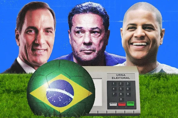 Edmundo, Luxemburgo e Marcelinho Carioca