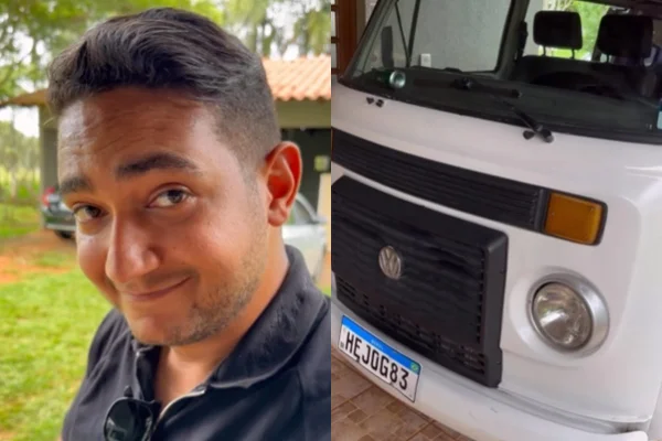 Juliano compra Kombi usada por causa de placa com iniciais da dupla