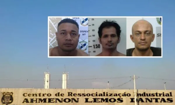 Imagem colorida de detentos que fugiram de prisão de MT - Metrópoles