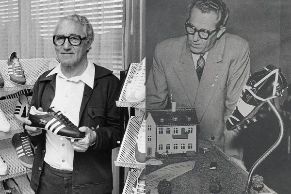 Adolf e Rudolf Dassler, irmãos e fundadores da Adidas e da Puma, respectivamente - Metrópoles