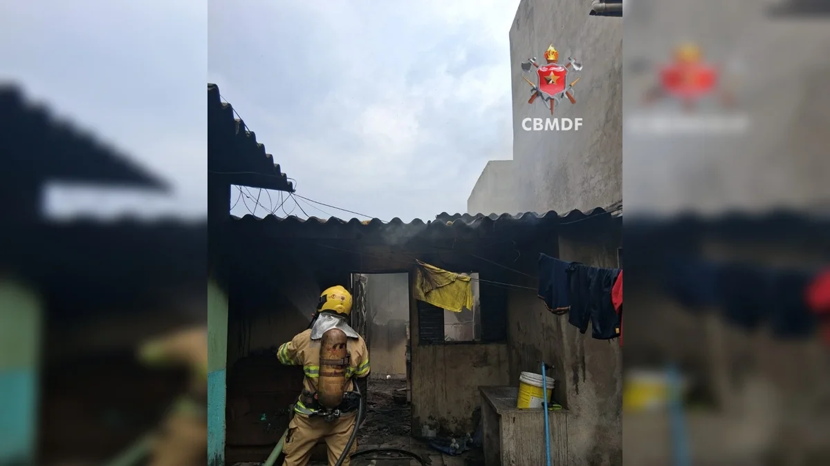 Casal com 5 filhos tem casa destruída por incêndio no DF: "Perdemos tudo"