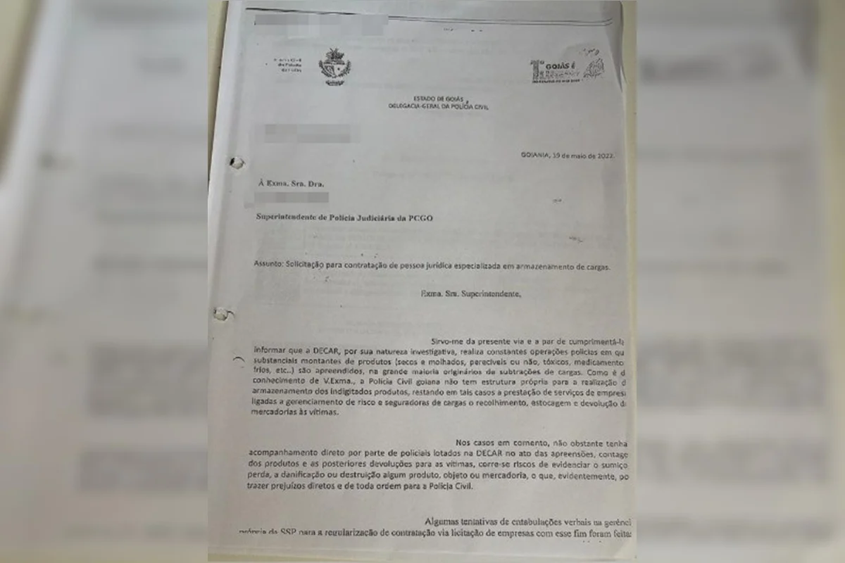 Documento fala das operações policiais Documento fala das operações policiais