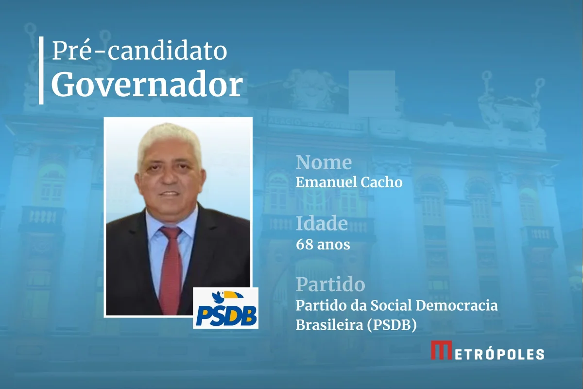 Pré-candidatos ao governo - Emanuel Cacho (PSDB)