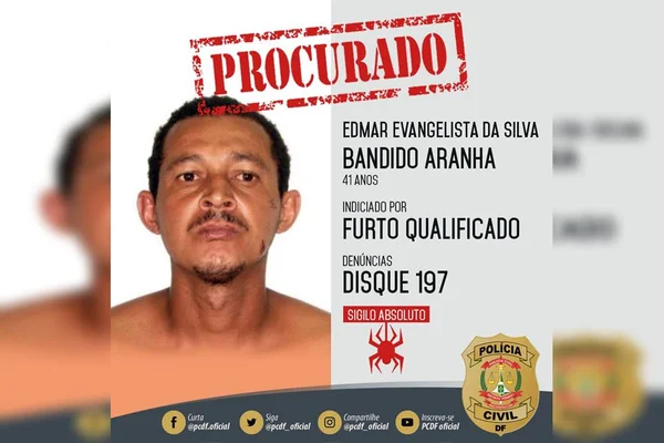 PMDF prende o “bandido-aranha” perto de shopping no Plano Piloto