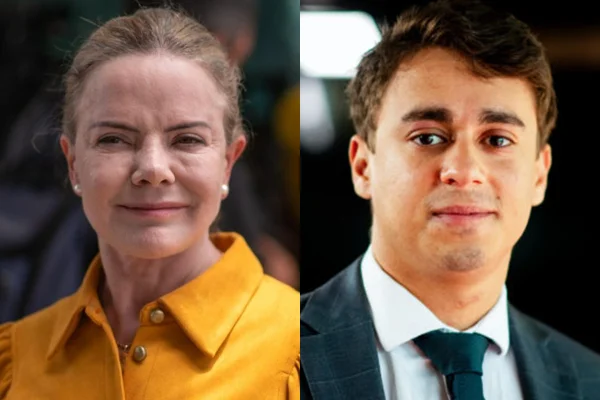 Gleisi Hoffmann e Nikolas Ferreira