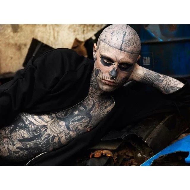 Rick Genest tinha 32 anos Rick Genest tinha 32 anos