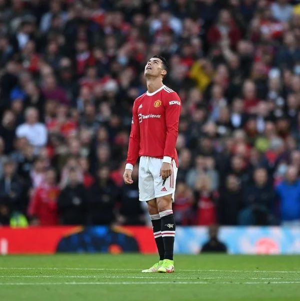 Cristiano Ronaldo em derrota do Manchester United para o Liverpool