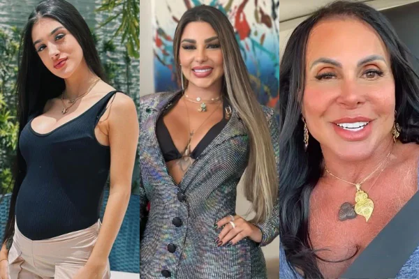 Montagem colorida de Bia Miranda, Jenny Miranda e Gretchen- Metrópoles