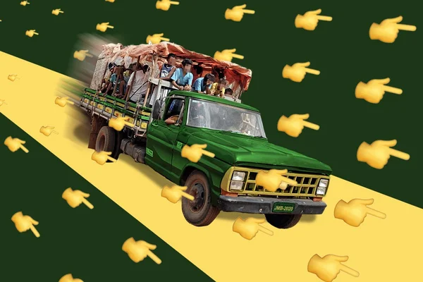 Vaza, seu Hélio, que lá vem o Brasil, pau de arara desgovernado