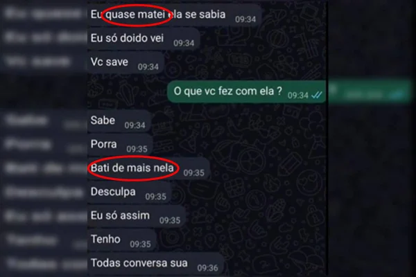 Homem manda mensagem e confessa agressão a amigo: “Quase matei ela”