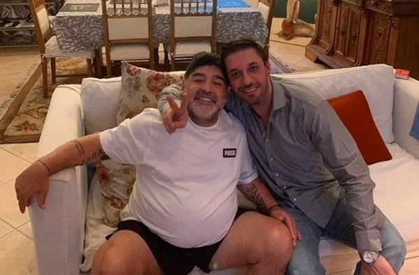 Matias Morla, advogado de Maradona, com o craque