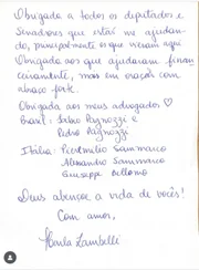 Deputada Carla Zambelli a parlamentares escreveu carta a deputados e senadores