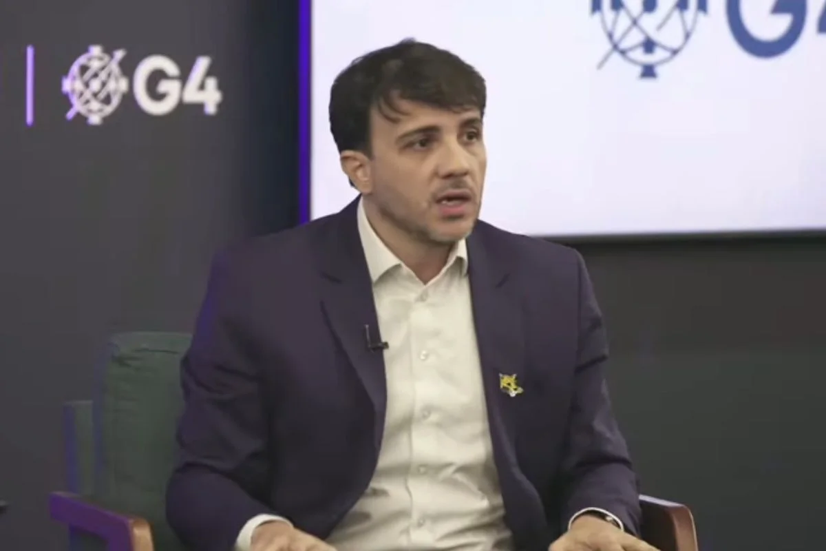 O candidato à presidência Renan Santos (Missão) participa de sabatina em São Paulo O candidato à presidência Renan Santos (Missão) participa de sabatina em São Paulo