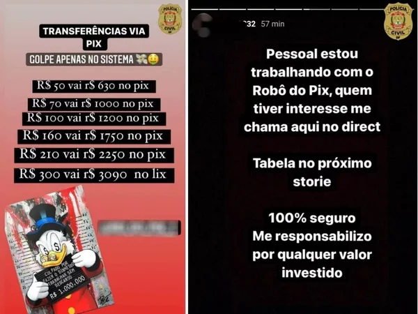 Jovem é investigado ao prometer multiplicar valores repassados via Pix