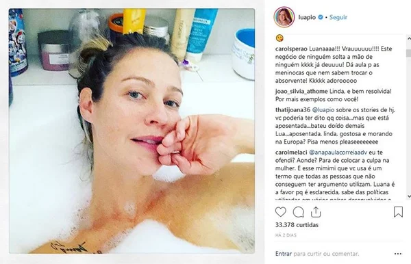 Luana Piovani cumpre “promessa” por prisão de Lula