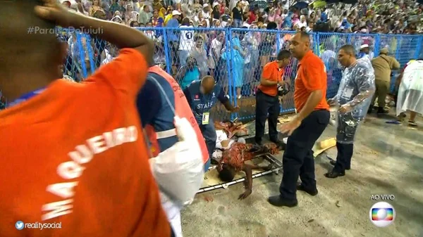 Vítima de acidente na Sapucaí no carnaval piora e está em estado grave