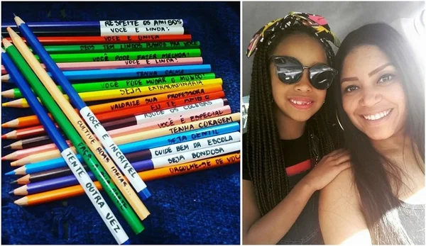 “Seja bondosa”: mãe escreve mensagens motivacionais nos lápis da filha