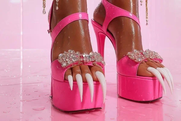 tendencia unhas grandes nos pés - metrópoles
