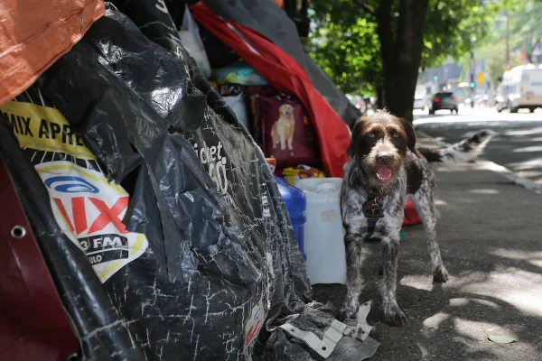 Mulher em situação de rua na capital paulista