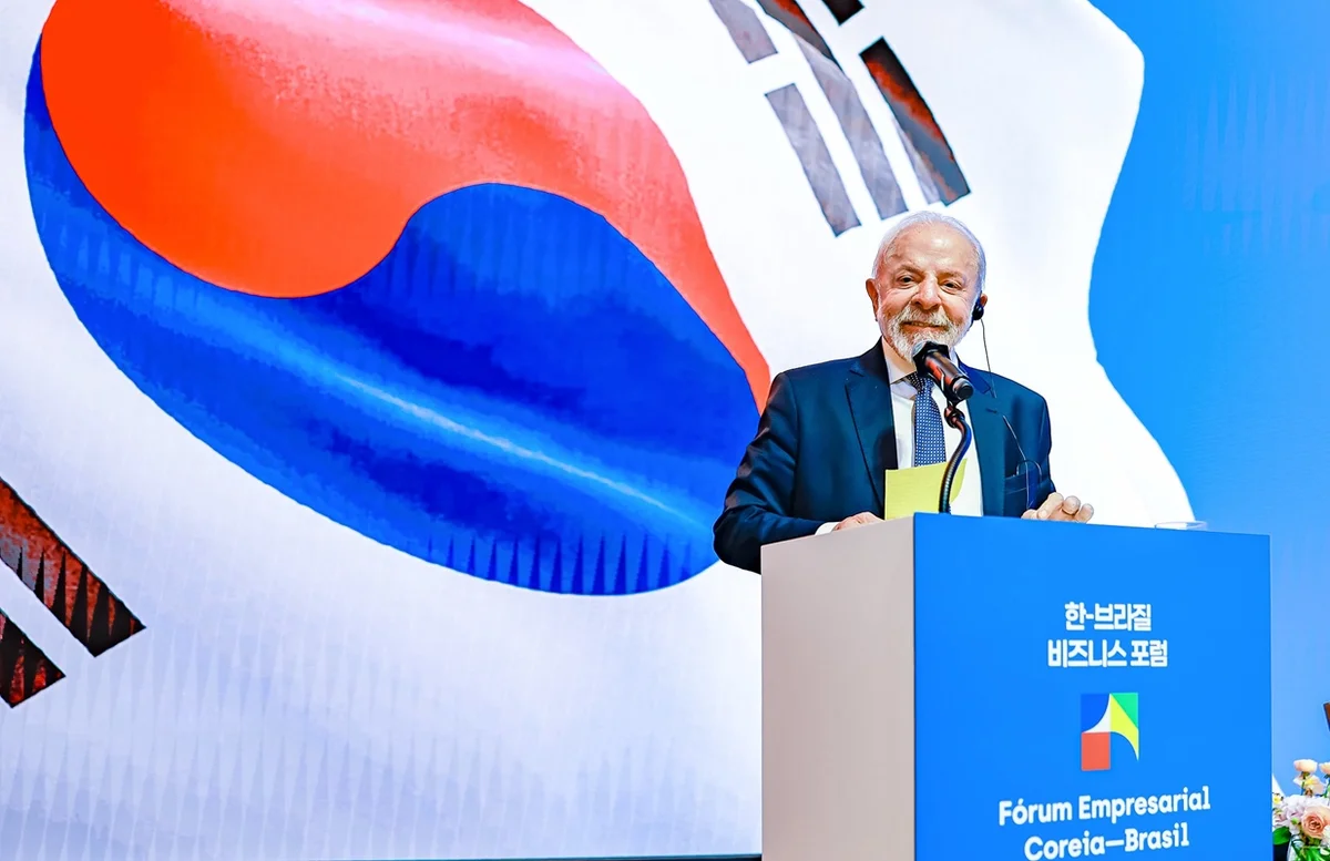 Presidente da República, Luiz Inácio Lula da Silva, durante a sessão de encerramento do Encontro Empresarial Brasil-Coreia do Sul Presidente da República, Luiz Inácio Lula da Silva, durante a sessão de encerramento do Encontro Empresarial Brasil-Coreia do Sul