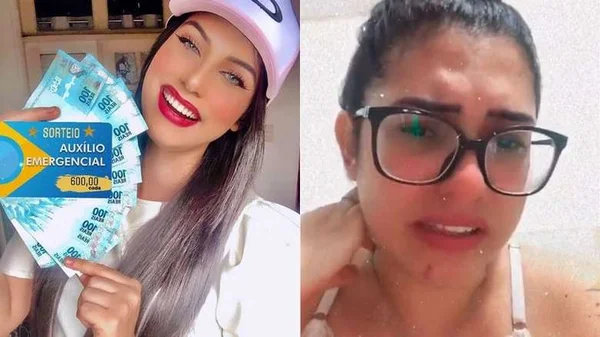 Influencer sorteia “auxílio emergencial” e chora após ser detonada na web