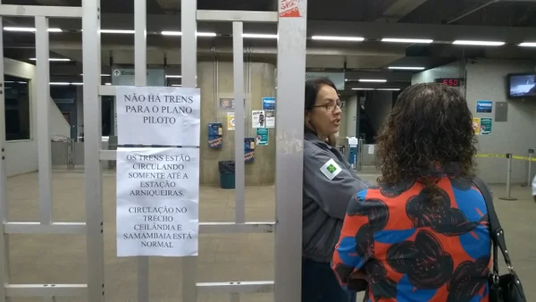 Após furto de cabos, metrô para entre estações Central e Arniqueiras