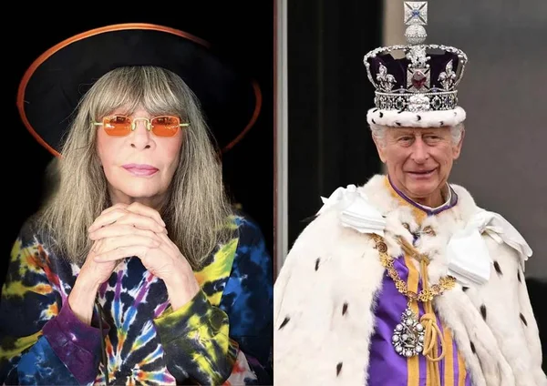 Na foto, uma montagem com Rita Lee e rie Charles III - Metrópoles
