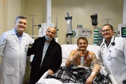 Brother and medical team